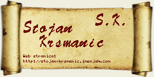 Stojan Krsmanić vizit kartica